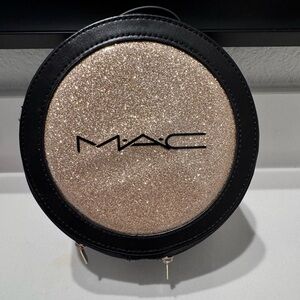 MAC Round Glitter Cosmetic Bag - Gold and Black